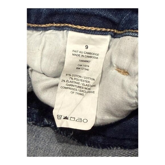 Garage Denim Shorts Womens Size 9 Blue Cuffed High Rise Casual Stretch Jean - Picture 6 of 7